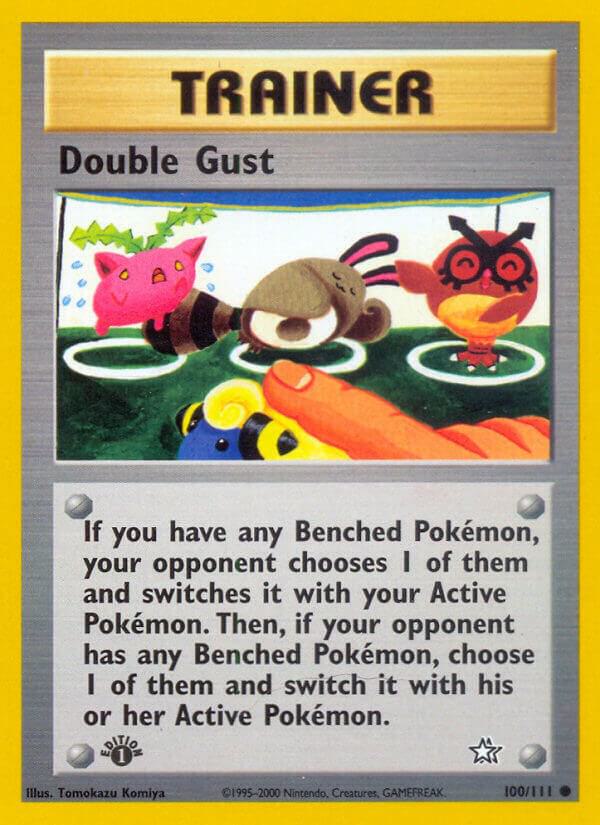 Double Gust Pokémon card from Neo Genesis, card number 100/111