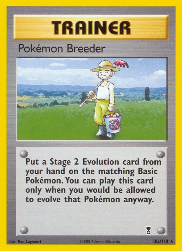 Pokemon Breeder Pokémon card from Legendary Collection, card number 102/110