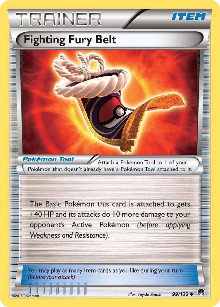 Fighting Fury Belt Pokémon card from XY - BREAKpoint, card number 99/122