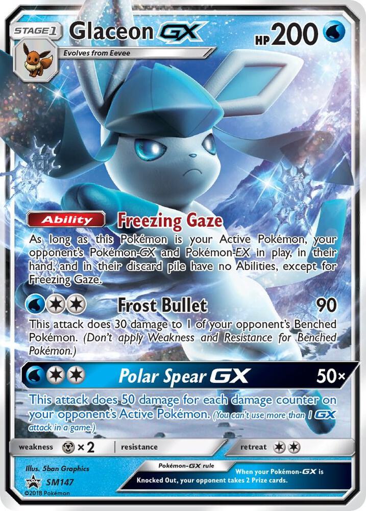 Glaceon GX - SM147 Pokémon card from SM Promos, card number SM147