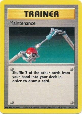 Maintenance Pokémon card from Base Set, card number 083/102