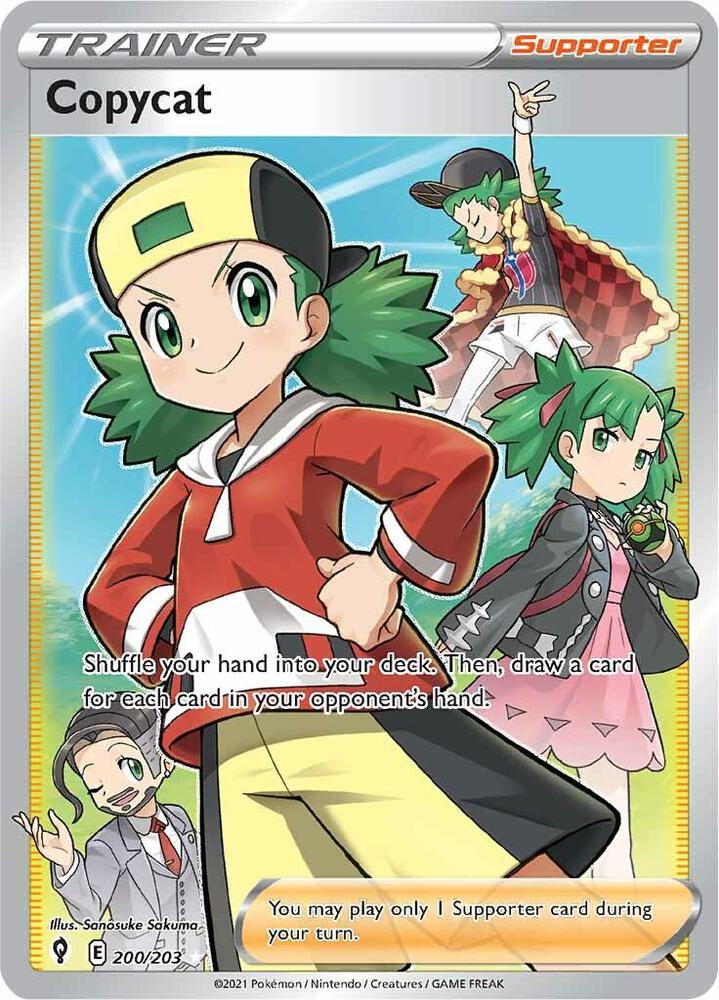 Copycat (Full Art) Pokémon card from SWSH07: Evolving Skies, card number 200/203