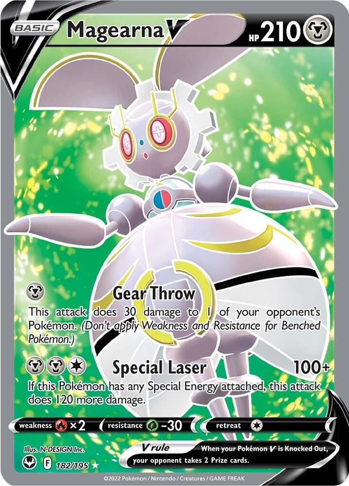 Magearna V (Full Art) Pokémon card from SWSH12: Silver Tempest, card number 182/195