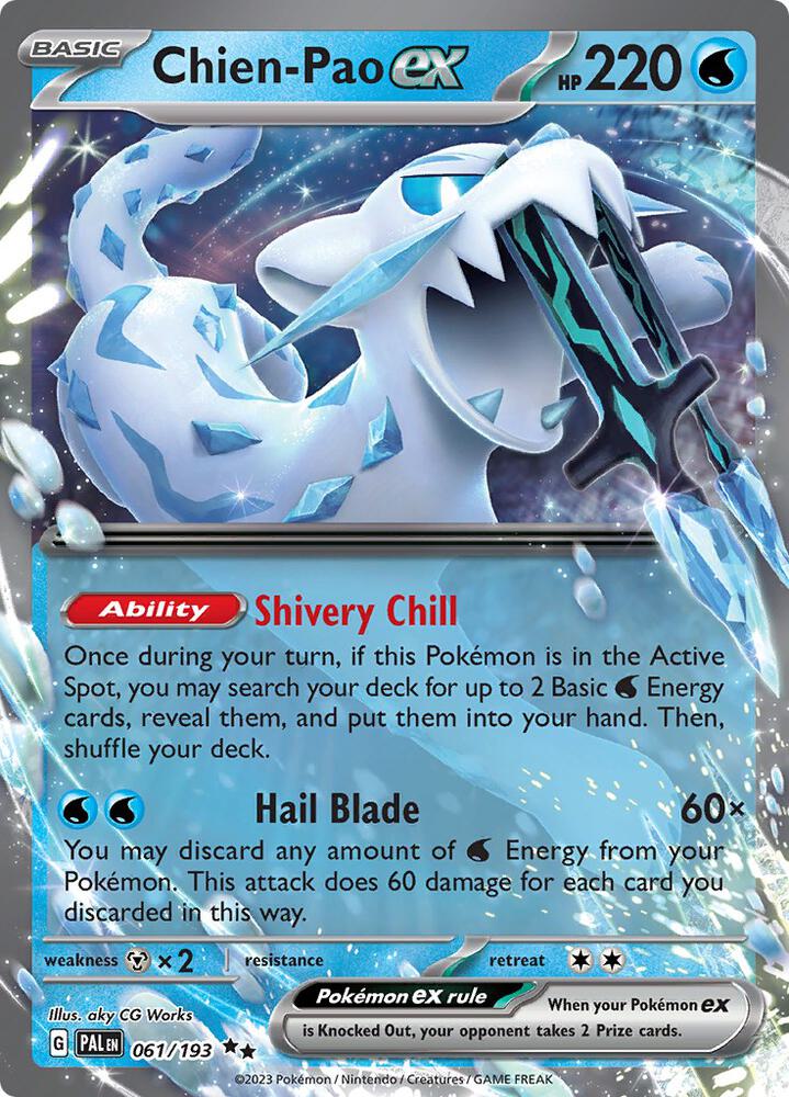 Chien-Pao ex - 061/193 Pokémon card from SV02: Paldea Evolved, card number 061/193