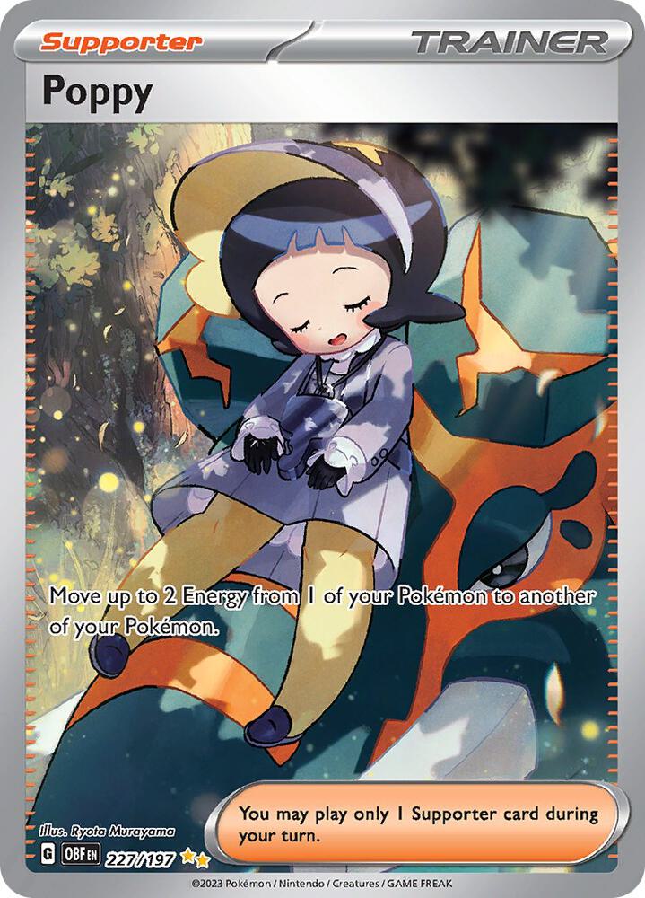 Poppy - 227/197 Pokémon card from SV03: Obsidian Flames, card number 227/197