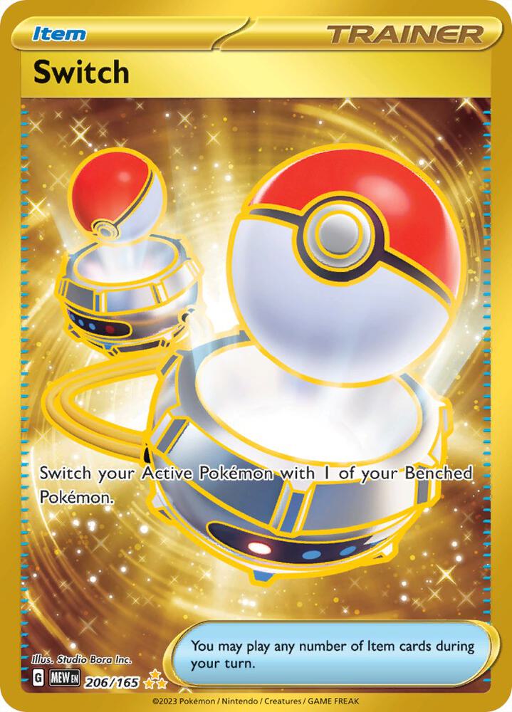 Switch - 206/165 Pokémon card from SV: Scarlet & Violet 151, card number 206/165
