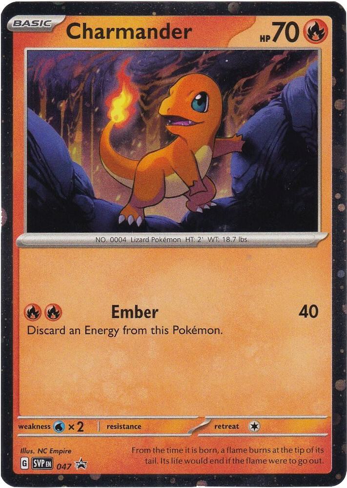 Charmander - 047 (Cosmos Holo) Pokémon card from SV: Scarlet & Violet Promo Cards, card number 047