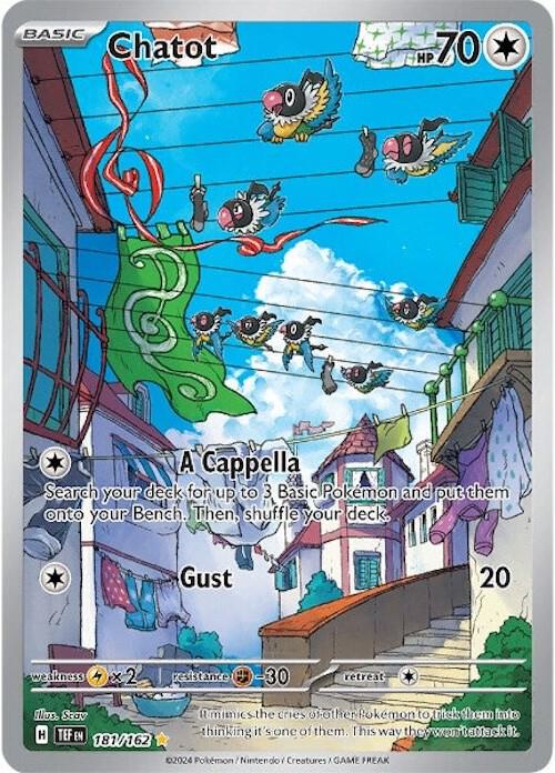 Chatot - 181/162 Pokémon card from SV05: Temporal Forces, card number 181/162
