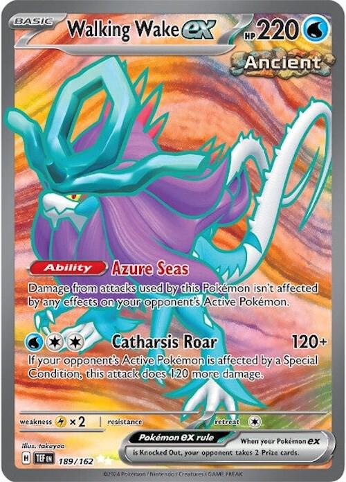 Walking Wake ex - 189/162 Pokémon card from SV05: Temporal Forces, card number 189/162