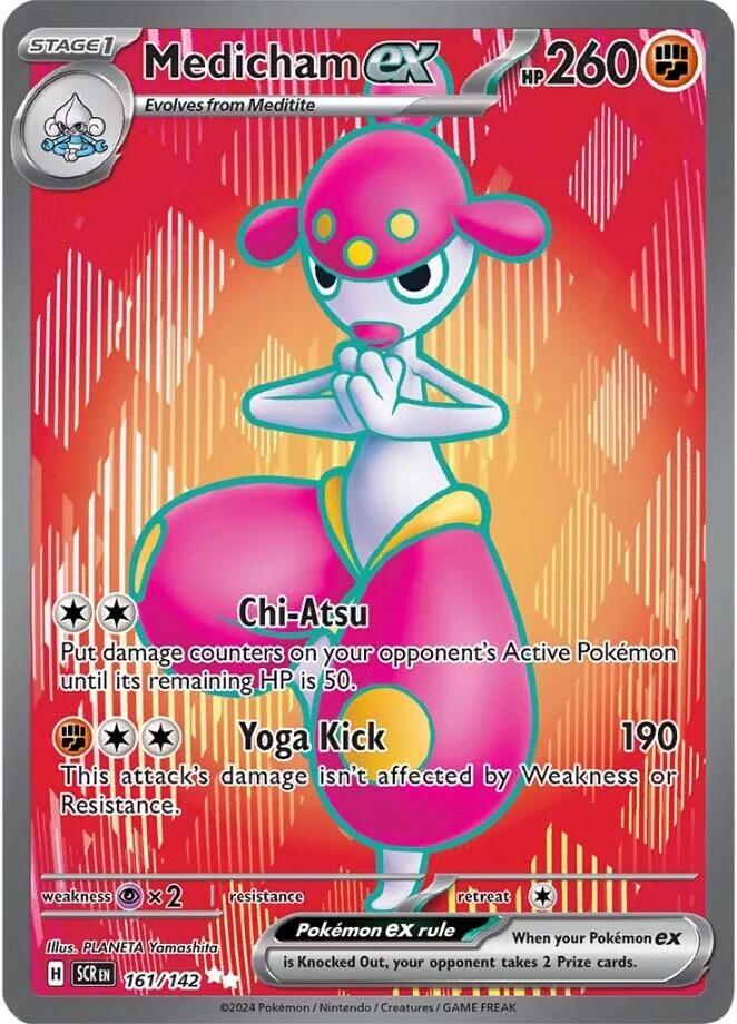Medicham ex - 161/142 Pokémon card from SV07: Stellar Crown, card number 161/142