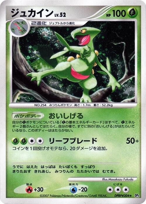 Sceptile Pokémon card from DP4: Dawn Dash, card number Not listed