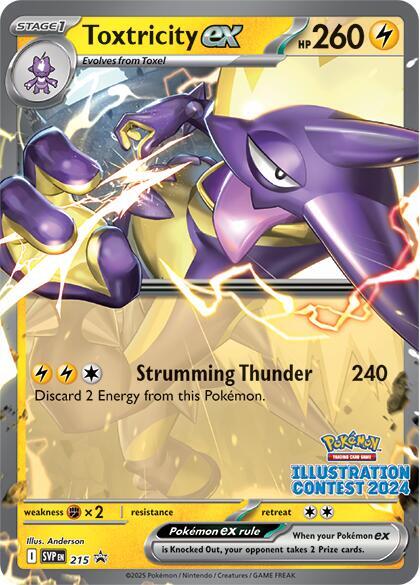 Toxtricity ex - 215 (Illustration Contest 2024) Pokémon card from SV: Scarlet & Violet Promo Cards, card number 215